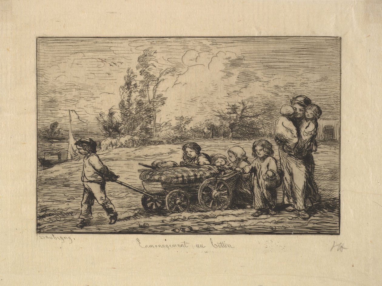 Muutto veneeseen, 1861. tekijältä Charles Francois Daubigny