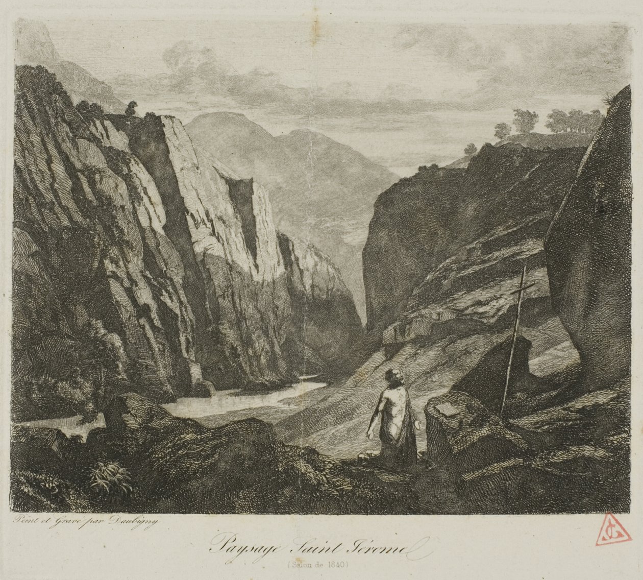 Pyhä Jerome tekijältä Charles Francois Daubigny