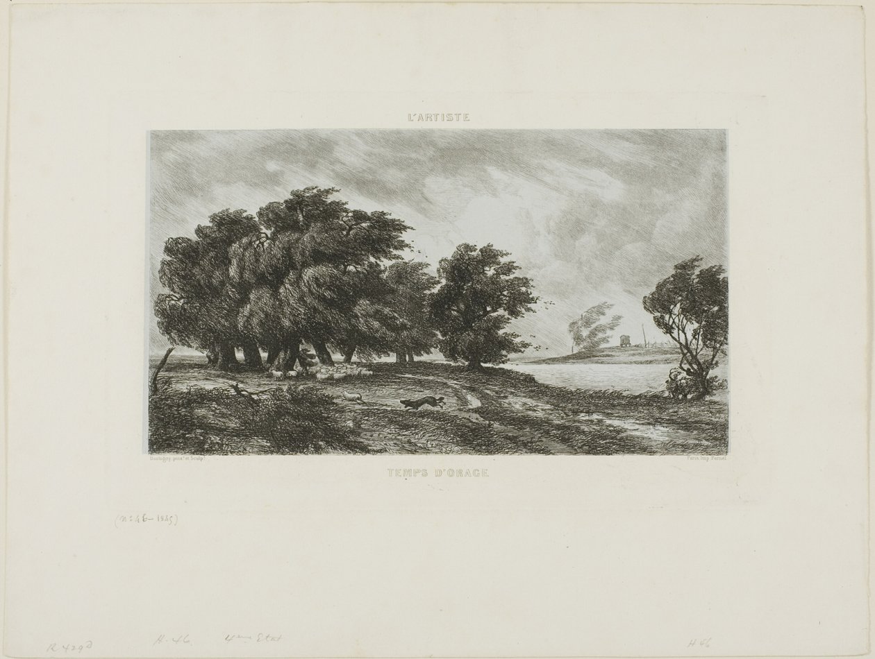 Myrskyinen sää tekijältä Charles Francois Daubigny