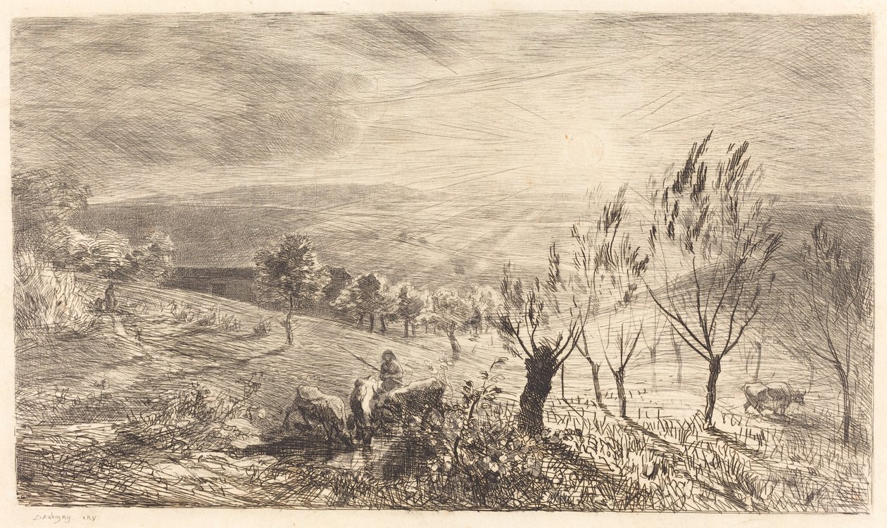 Auringonnousu tekijältä Charles Francois Daubigny
