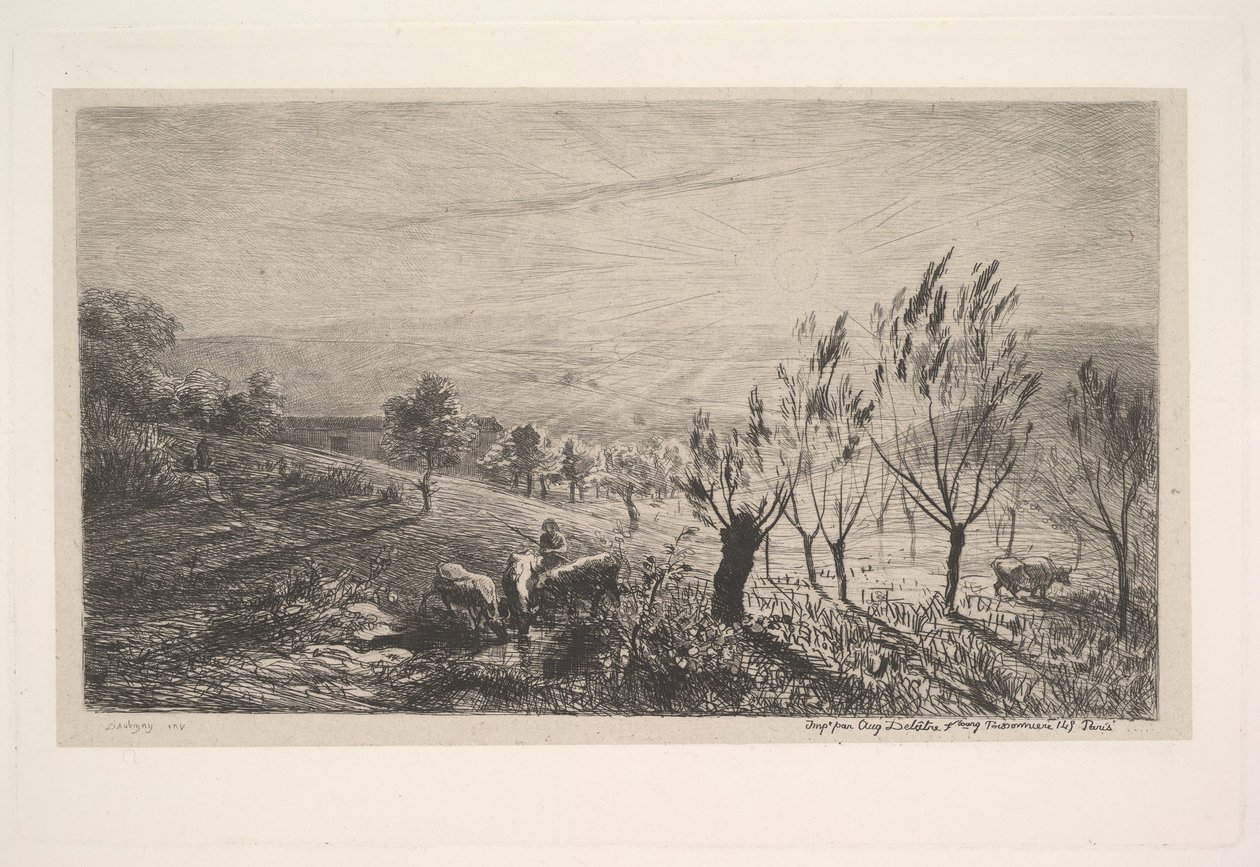 Auringonnousu, 1850. tekijältä Charles Francois Daubigny