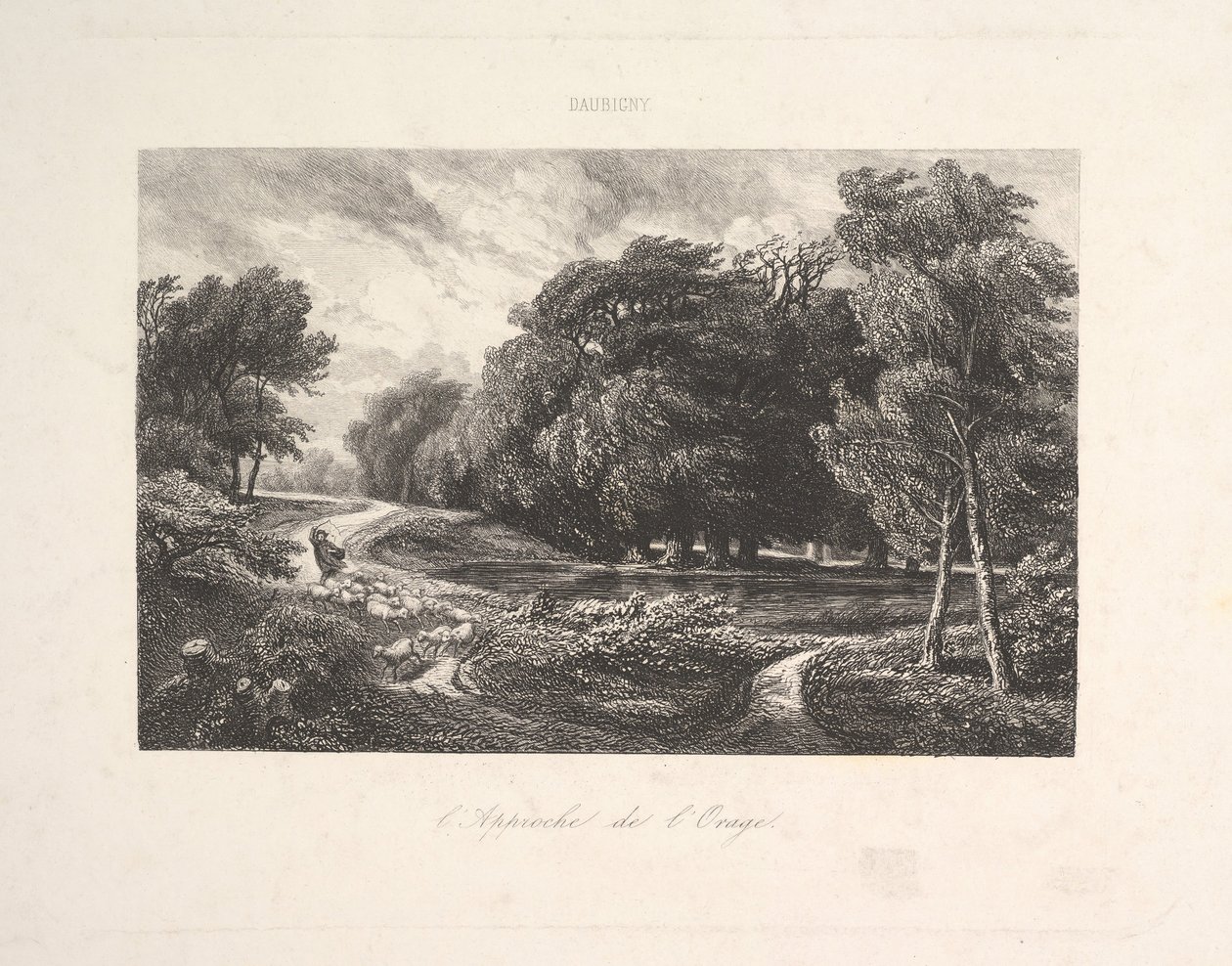 Lähestyvä myrsky, 1844. tekijältä Charles Francois Daubigny