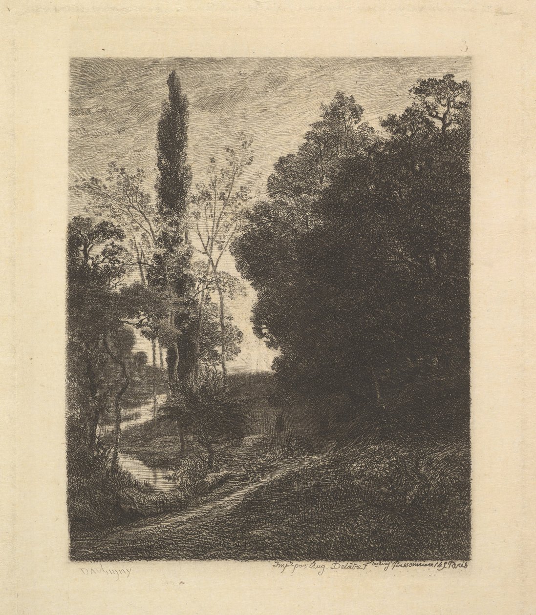 The Banks of Cousin, n. 1850. tekijältä Charles Francois Daubigny
