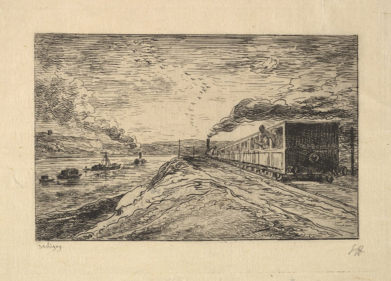 Lähtö, 1861. tekijältä Charles Francois Daubigny