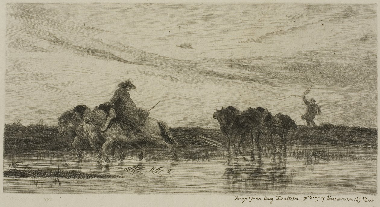 Drayn hevoset tekijältä Charles Francois Daubigny