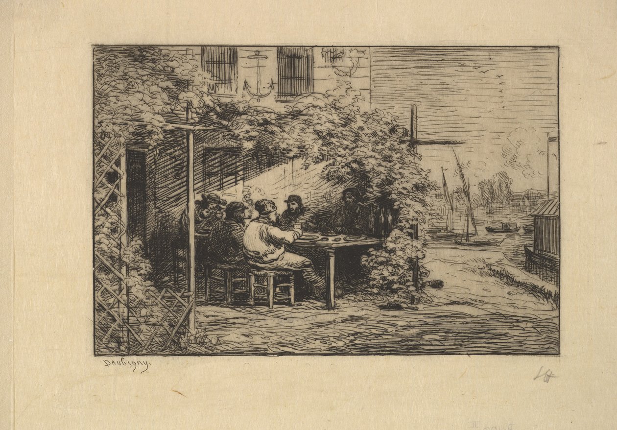 Jäähyväiset Asnièresissa, 1861. tekijältä Charles Francois Daubigny