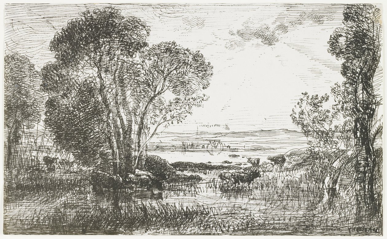 Hydraulimoottori, 1862 tekijältä Charles Francois Daubigny