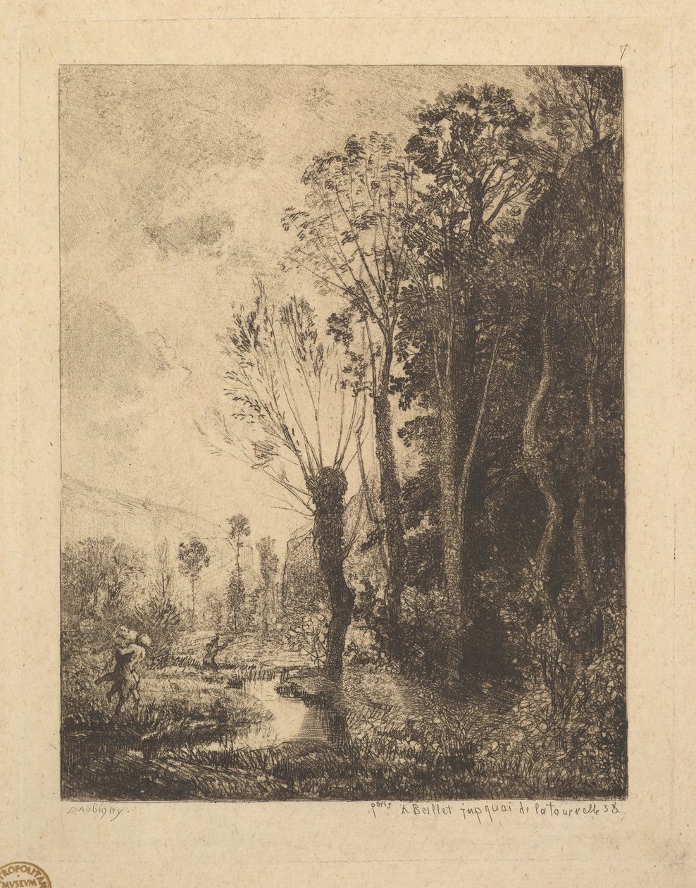 Satyr, 1850. tekijältä Charles Francois Daubigny