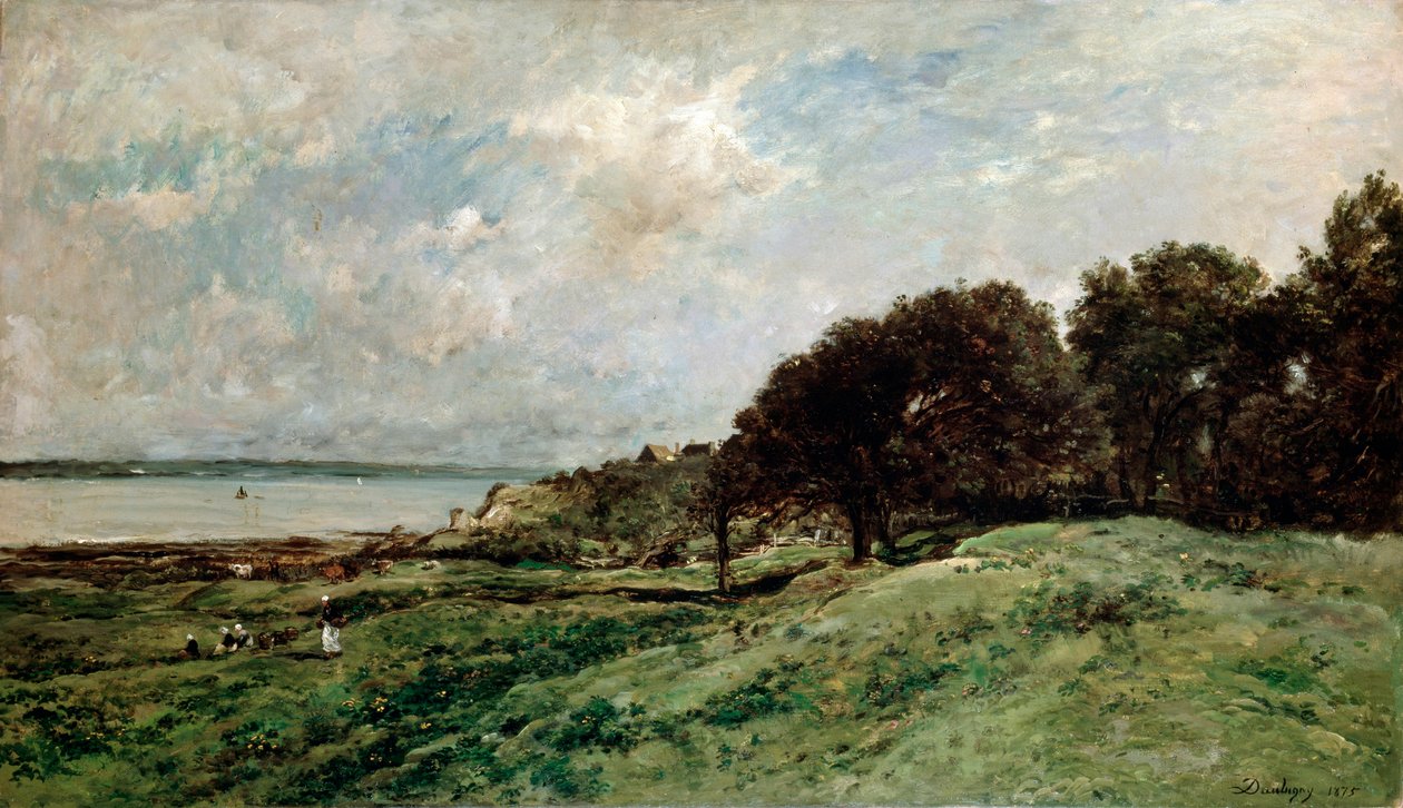 Merenranta lähellä Villervilleä, 1875. tekijältä Charles Francois Daubigny