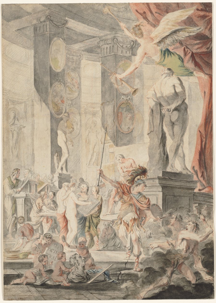 Maalaus runona, 1745-1746. tekijältä Charles Francois Hutin