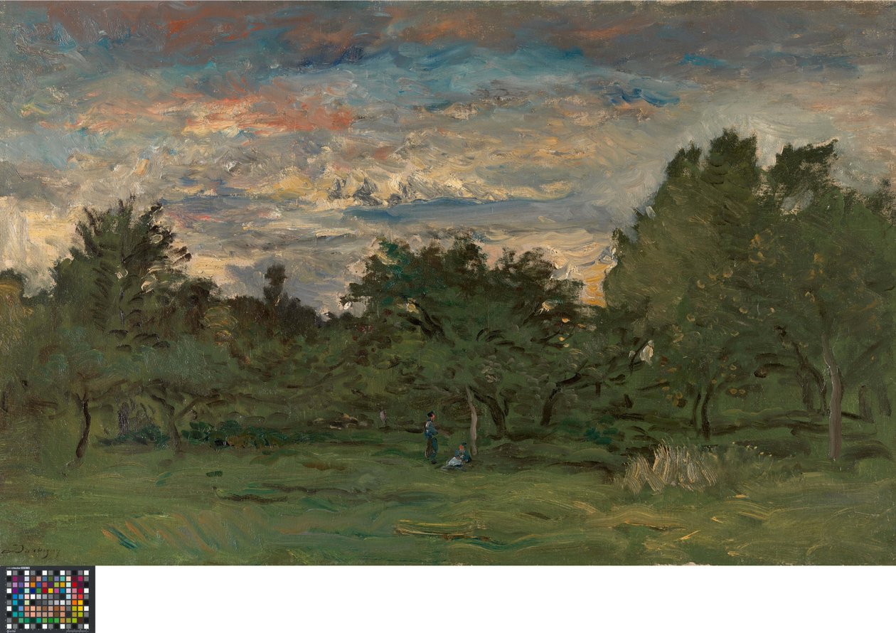 Hedelmätarha yöllä tekijältä Charles Francois Daubigny