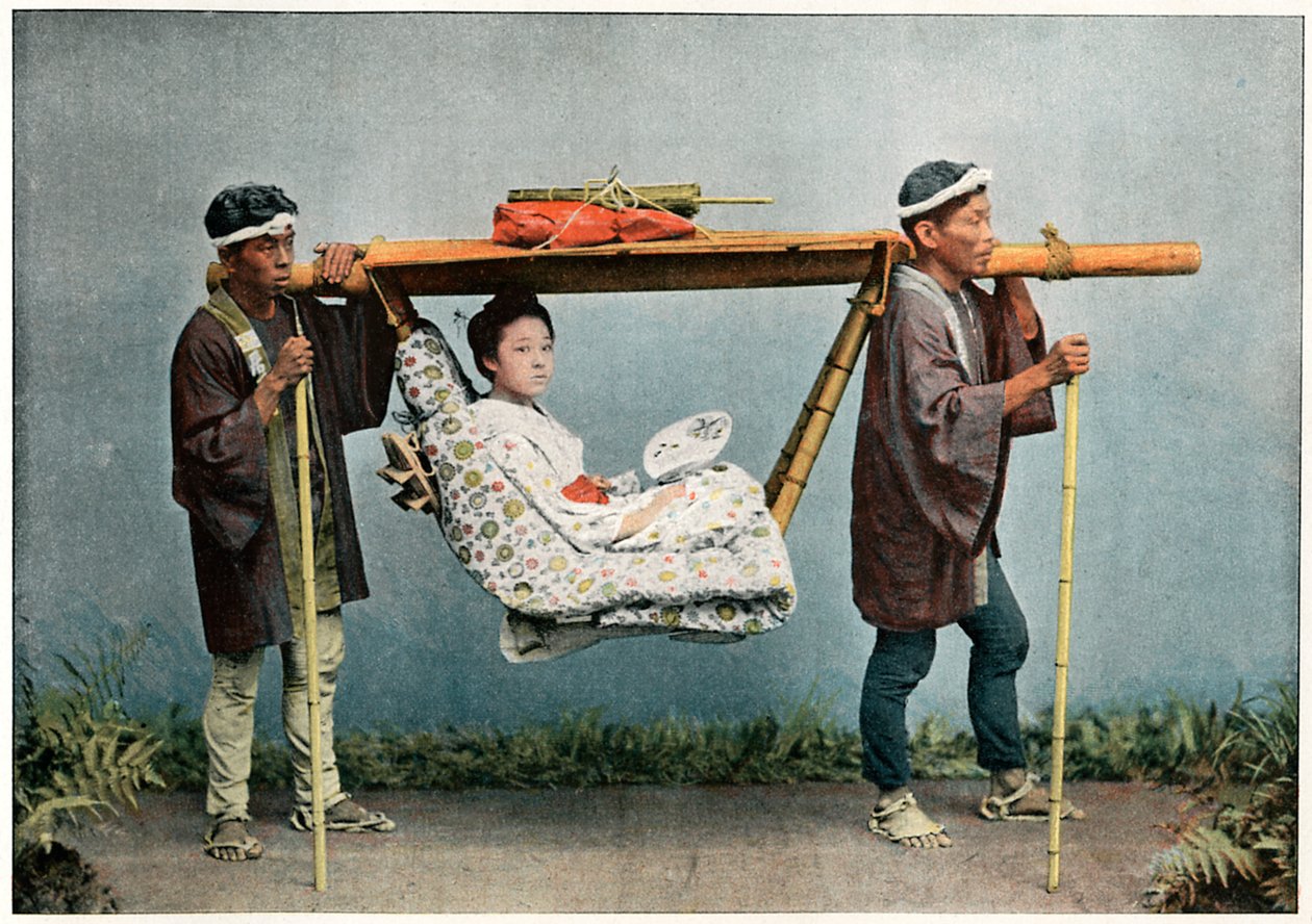 La Kago, Japanin liikenne, c1890 tekijältä Charles Gillot