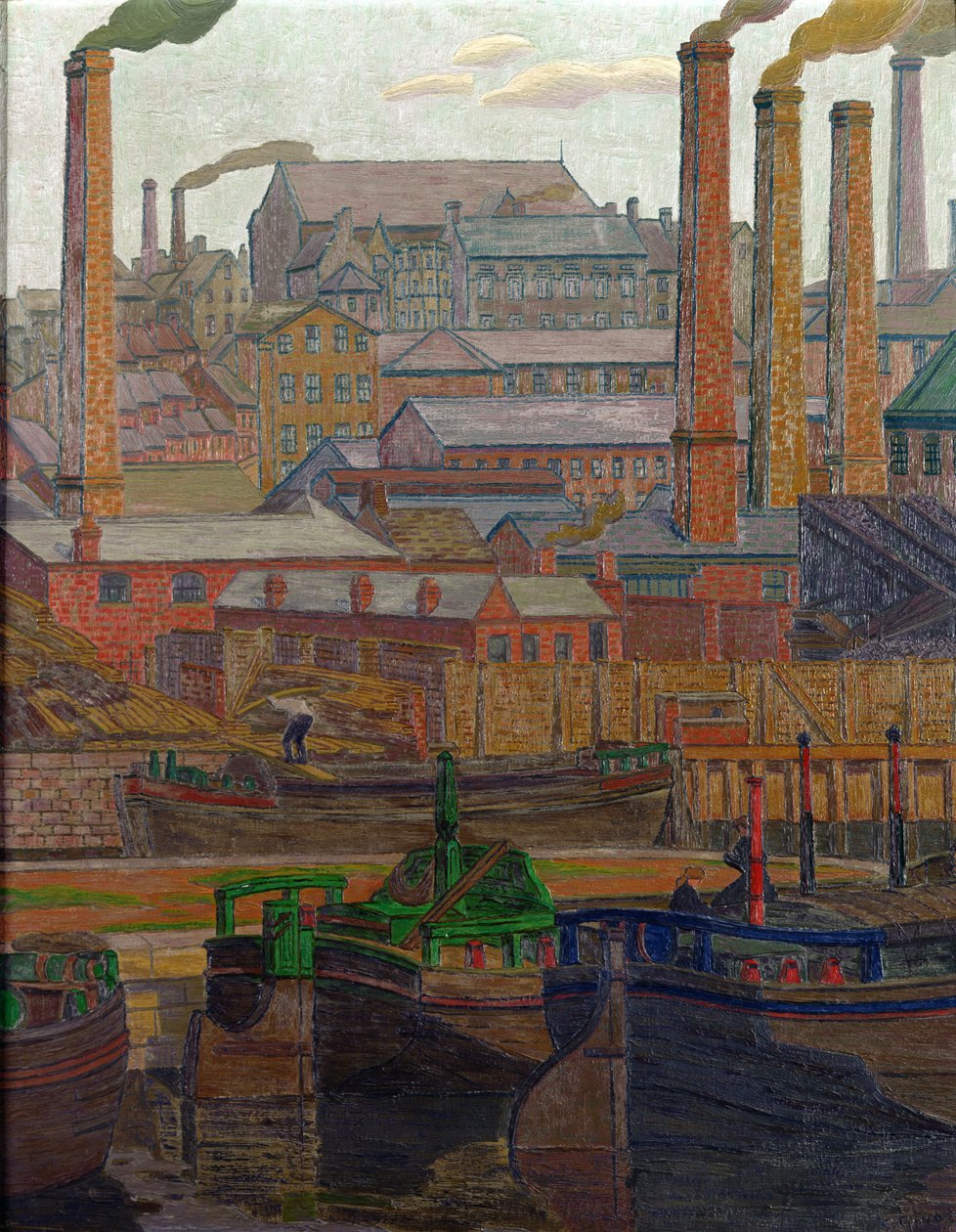 Leedsin kanava (öljy kankaalle) tekijältä Charles Ginner