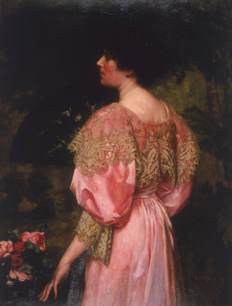 "The Rose-Coloured Gown Miss Giles", 1896 tekijältä Charles HM Kerr