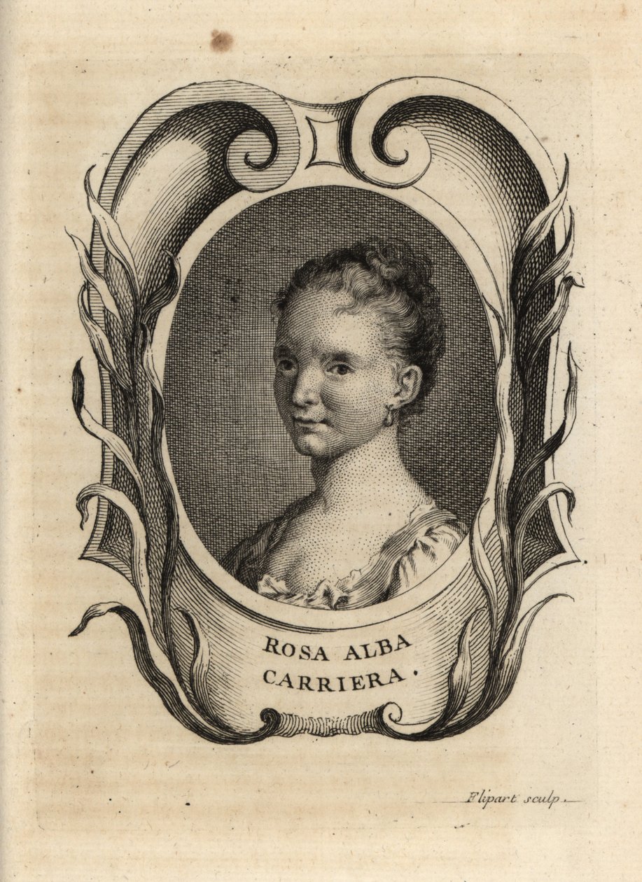 Rosalba Carriera, venetsialainen rokokoomaalari. tekijältä Charles Joseph Flipart