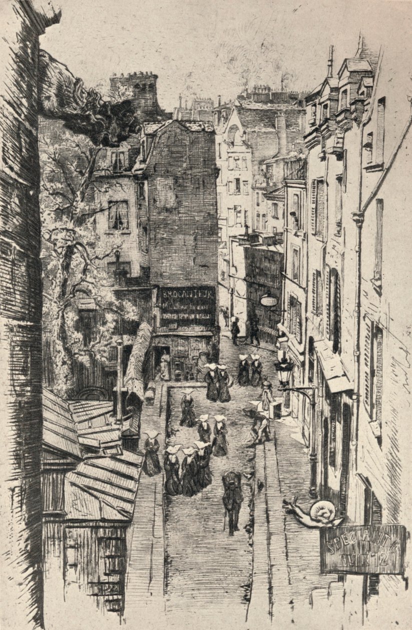 Rue des Pretres-St Severin, 1915 tekijältä Charles Jouas