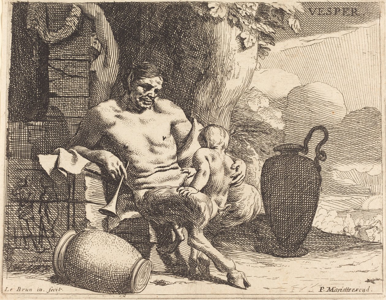 Vesper (ilta) tekijältä Charles Le Brun