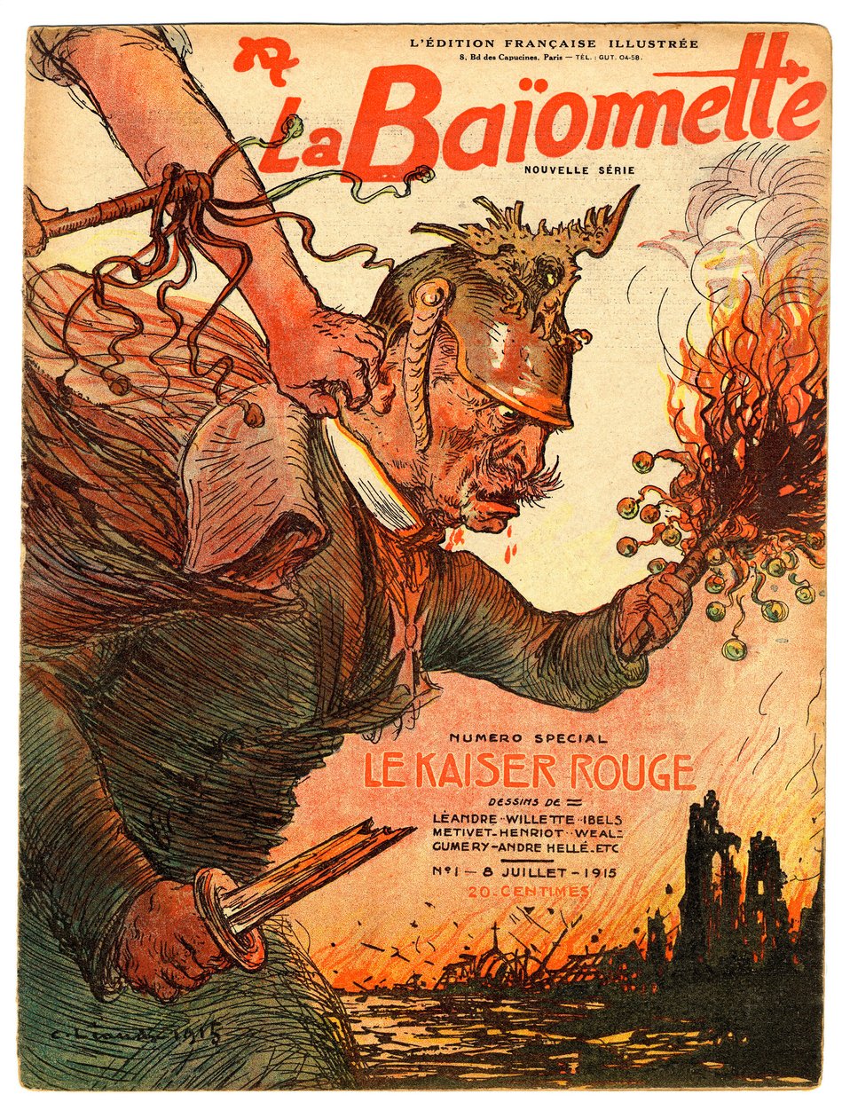 Kansi "" La Baionnette", Satirical en Colors tekijältä Charles Leandre