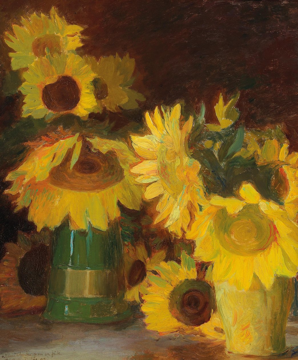 Ranskalainen:  Tournesols Auringonkukat tekijältä Charles Marie Dulac
