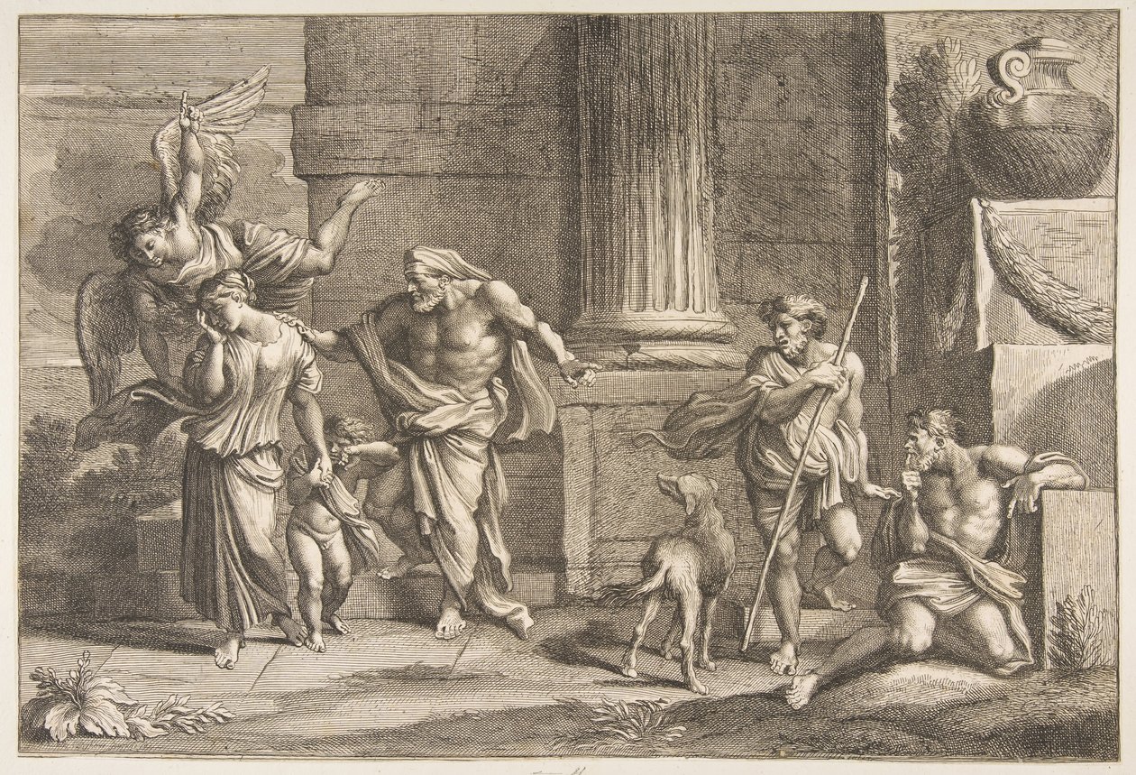 Hagarin karkottaminen, 1646-70. tekijältä Charles Masse