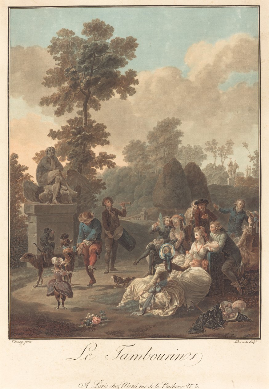 Tamburiini, n. 1789. tekijältä Charles Melchior Descourtis
