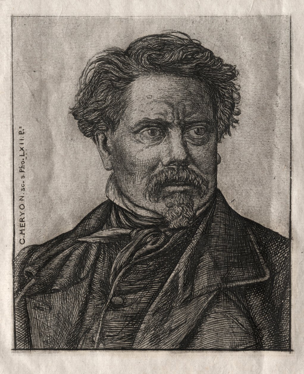 Benjamin Fillon, Kirjeiden mies, 1862. tekijältä Charles Meryon