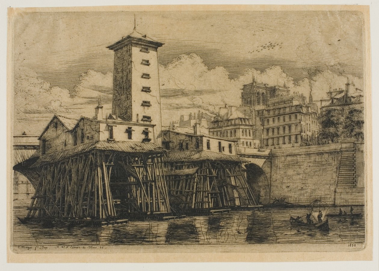 Notre-Dame Pumppu, Pariisi tekijältä Charles Meryon