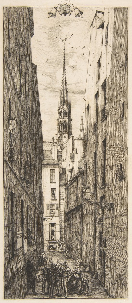 Rue des Chantres, Pariisi, 1862. tekijältä Charles Meryon