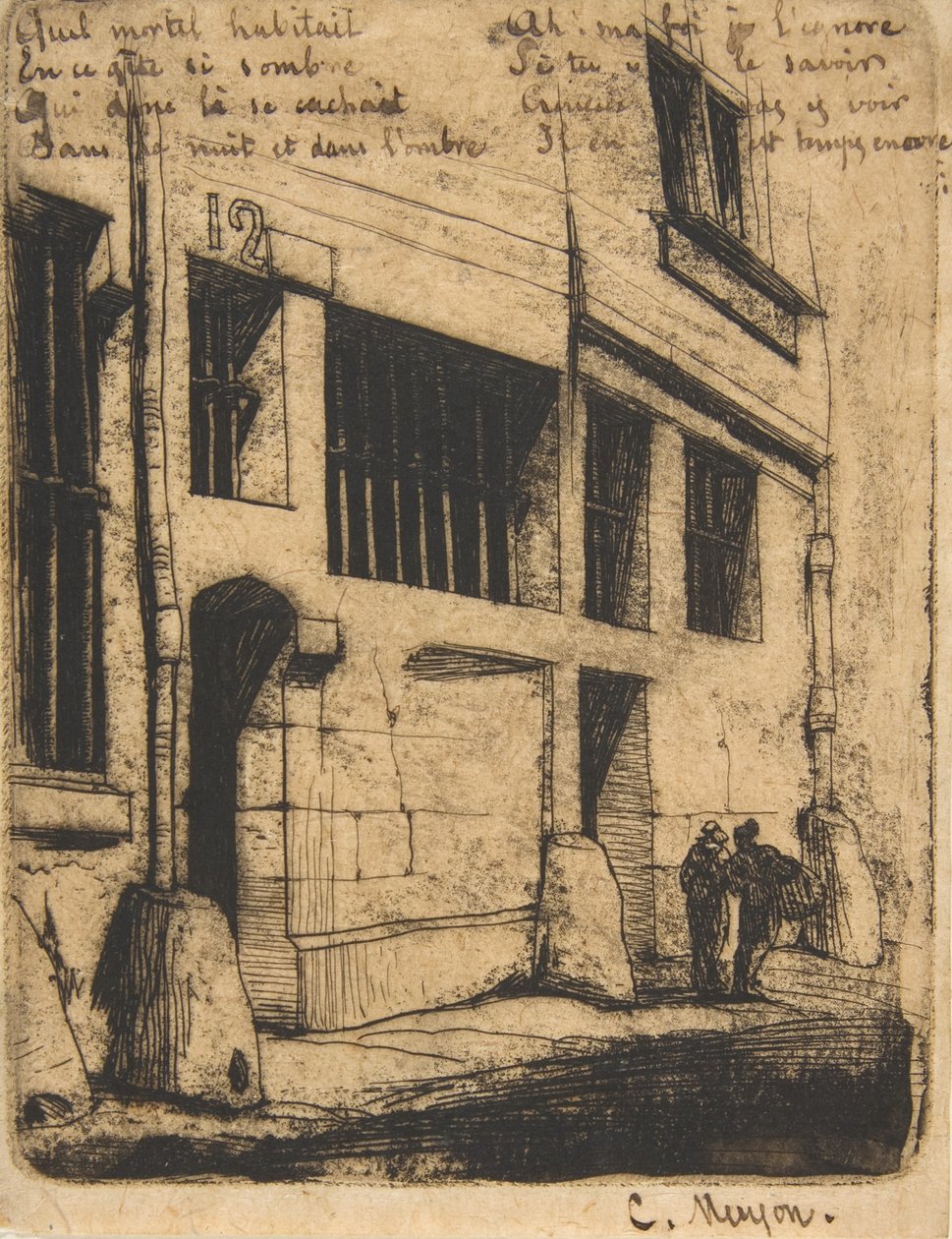 Rue des Bad Garçons, Pariisi, 1854. tekijältä Charles Meryon