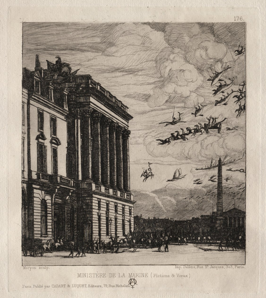 Admiraliteetti, Pariisi, 1865. tekijältä Charles Meryon