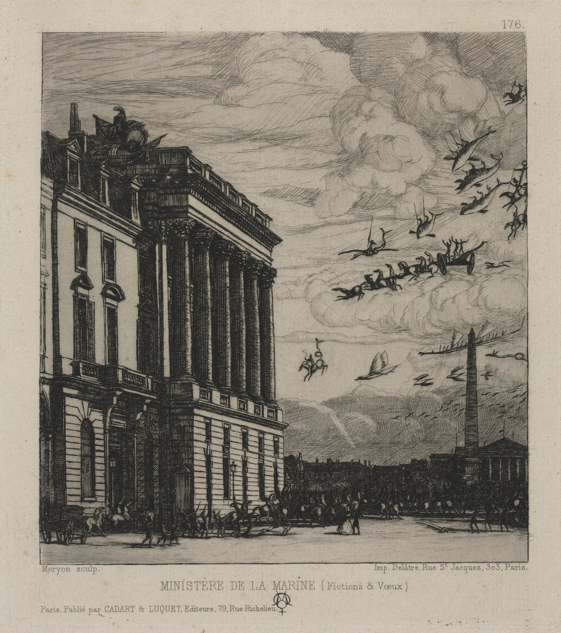 Admiraliteetti, Pariisi, 1865. tekijältä Charles Meryon