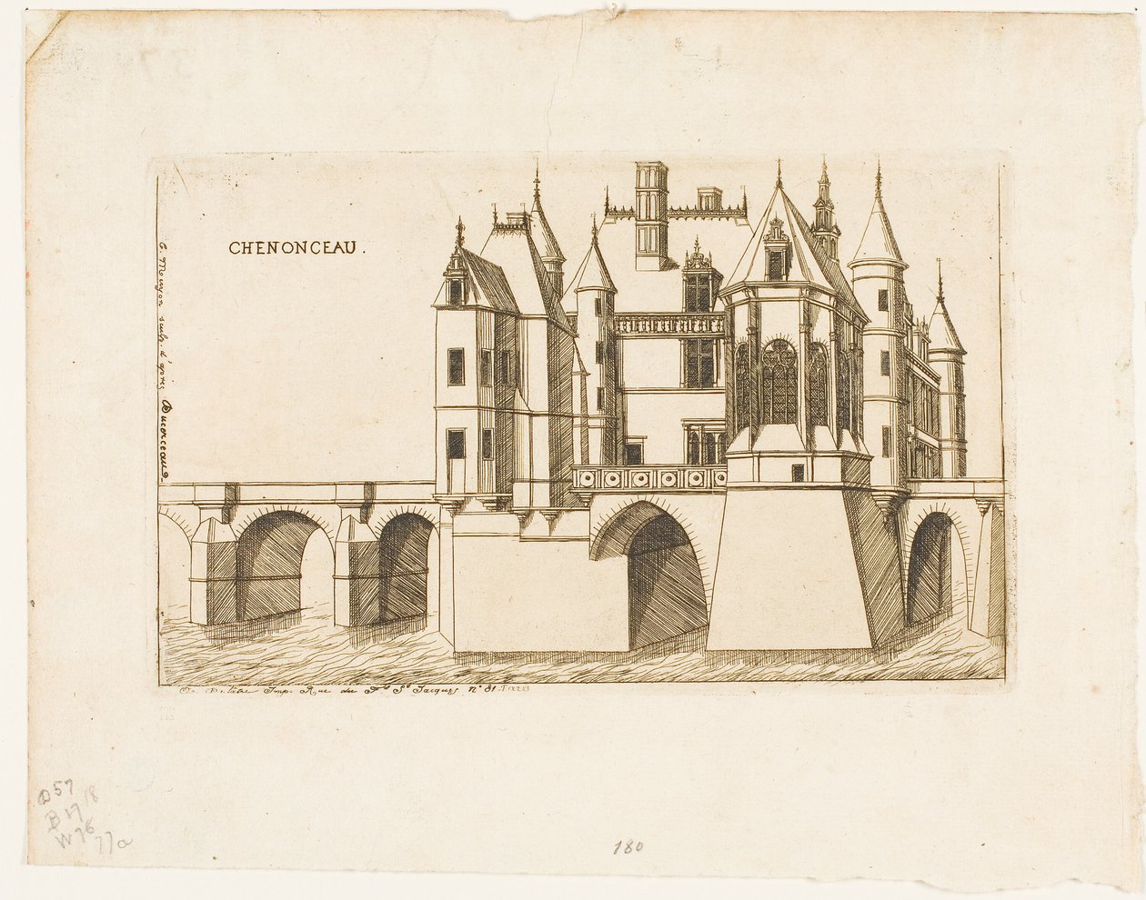 Château of Chenonceau, nro. 2 tekijältä Charles Meryon