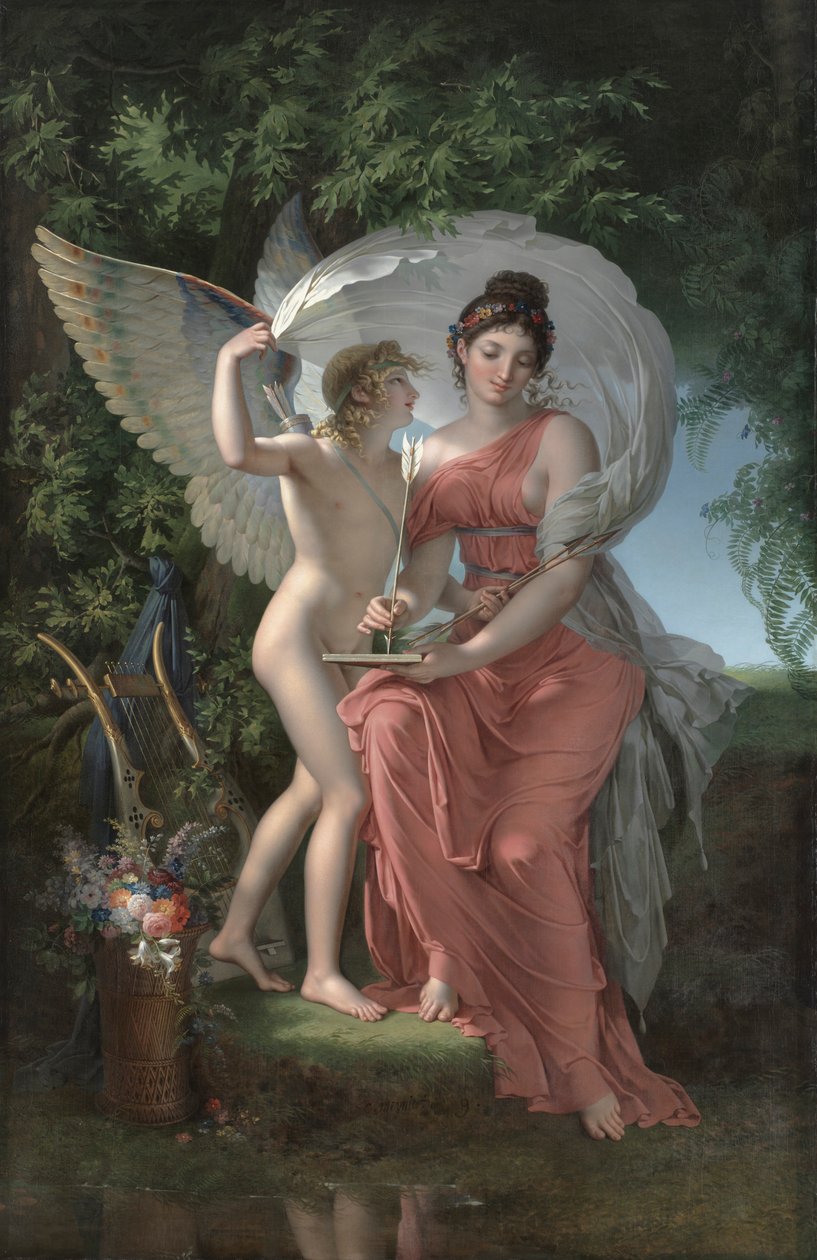 Erato, Lyyrisen runouden museo, 1800. tekijältä Charles Meynier