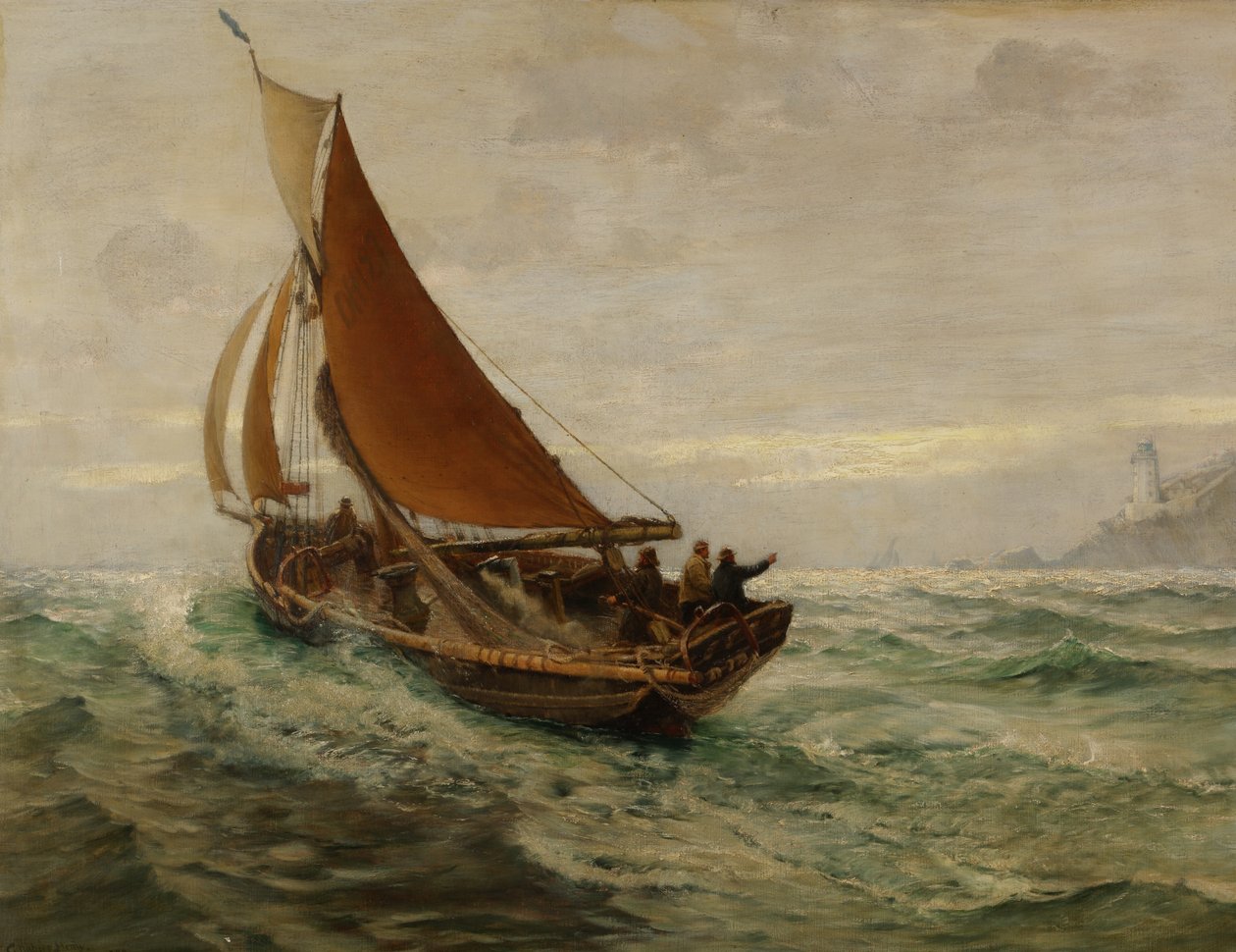 Aamunkoitto merellä, 1890 tekijältä Charles Napier Hemy
