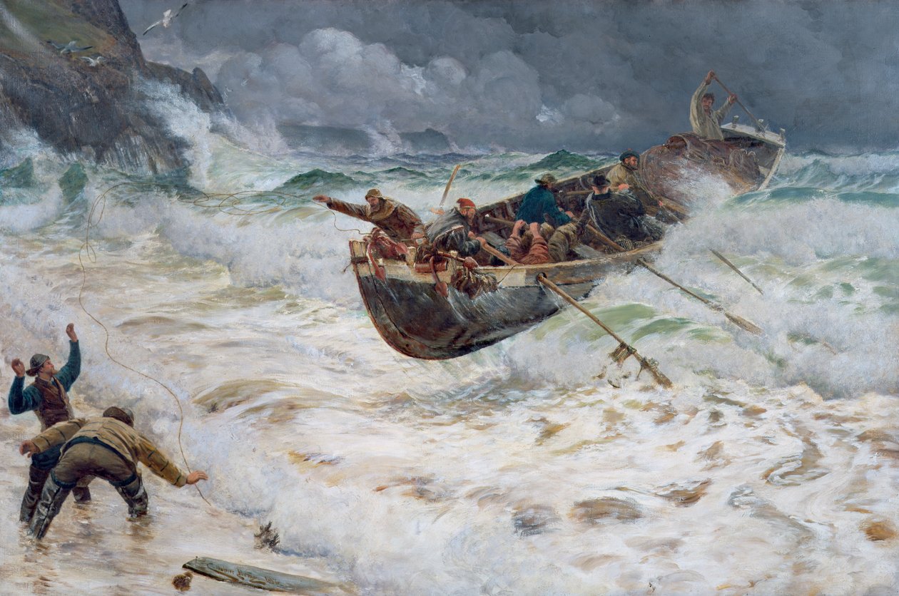 Miten vene tuli kotiin, 1886 tekijältä Charles Napier Hemy