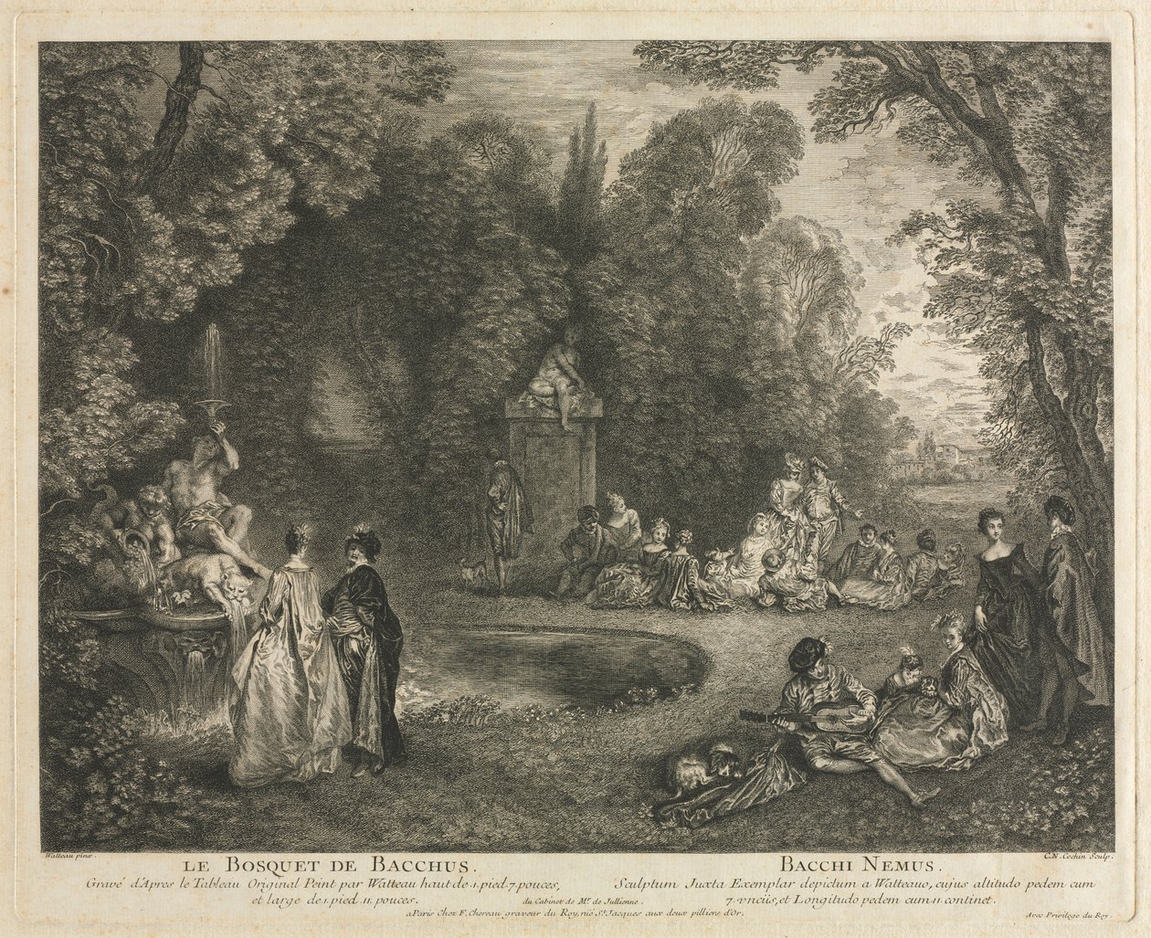 Bacchus Grove tekijältä Charles Nicolas Cochin