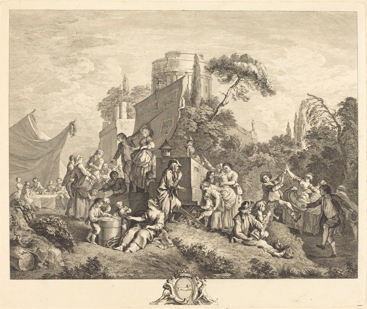 Kylän messut tekijältä Charles Nicolas Cochin I after François Boucher