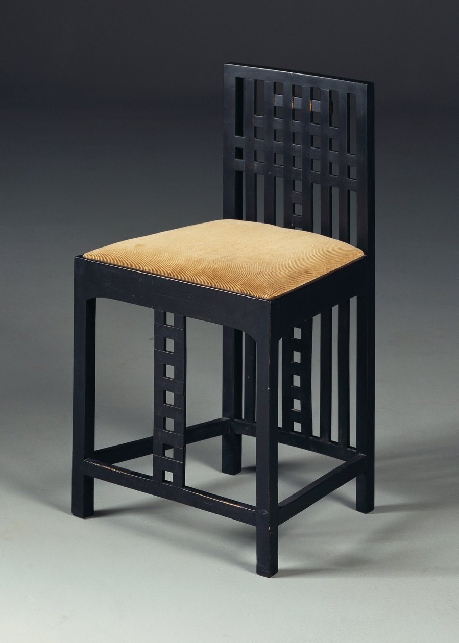 Sivutuoli, n. 1905/10 (ebonisoitu puu) tekijältä Charles Rennie Mackintosh