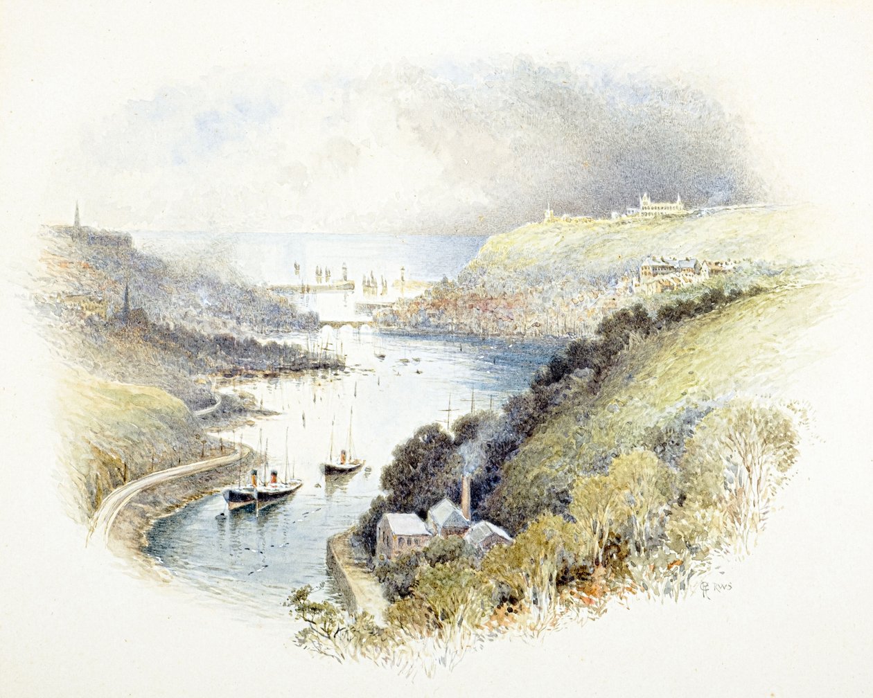 Whitby, Yorkshire (akvarelli) tekijältä Charles Robertson