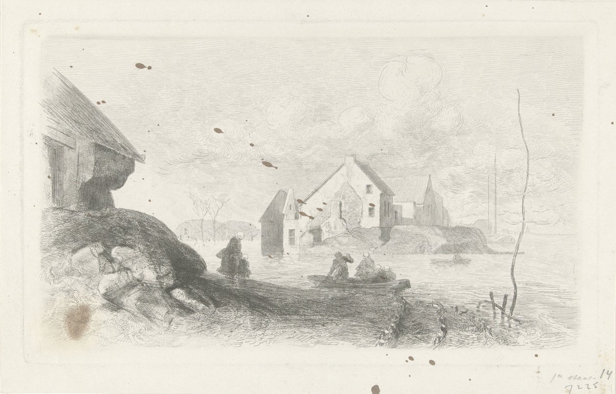 Tulva Lithissä Flood Disaster 1855 (sarjan nimi) tekijältä Charles Rochussen