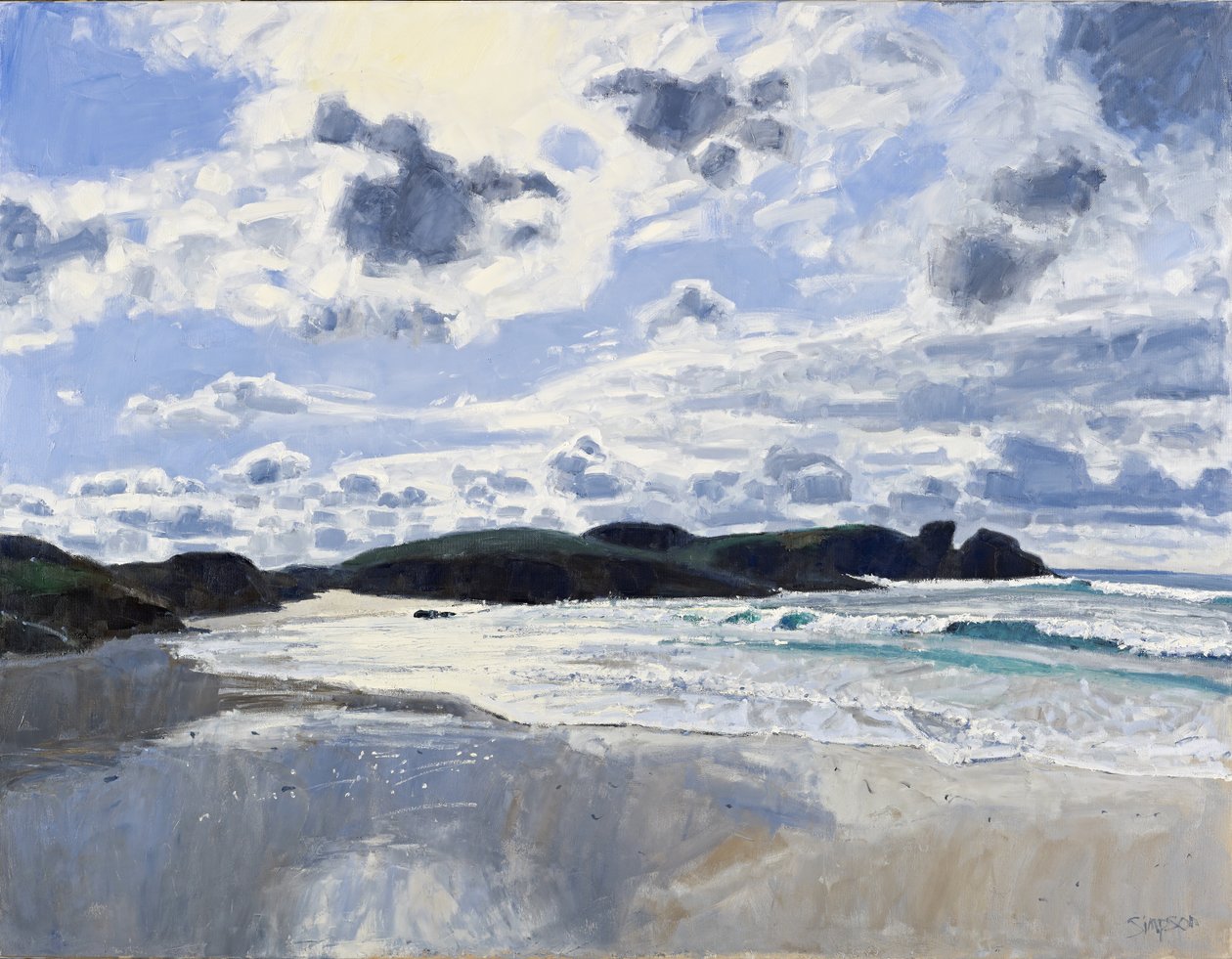 Clachtoll, 2010 (öljy kankaalle) tekijältä Charles Simpson