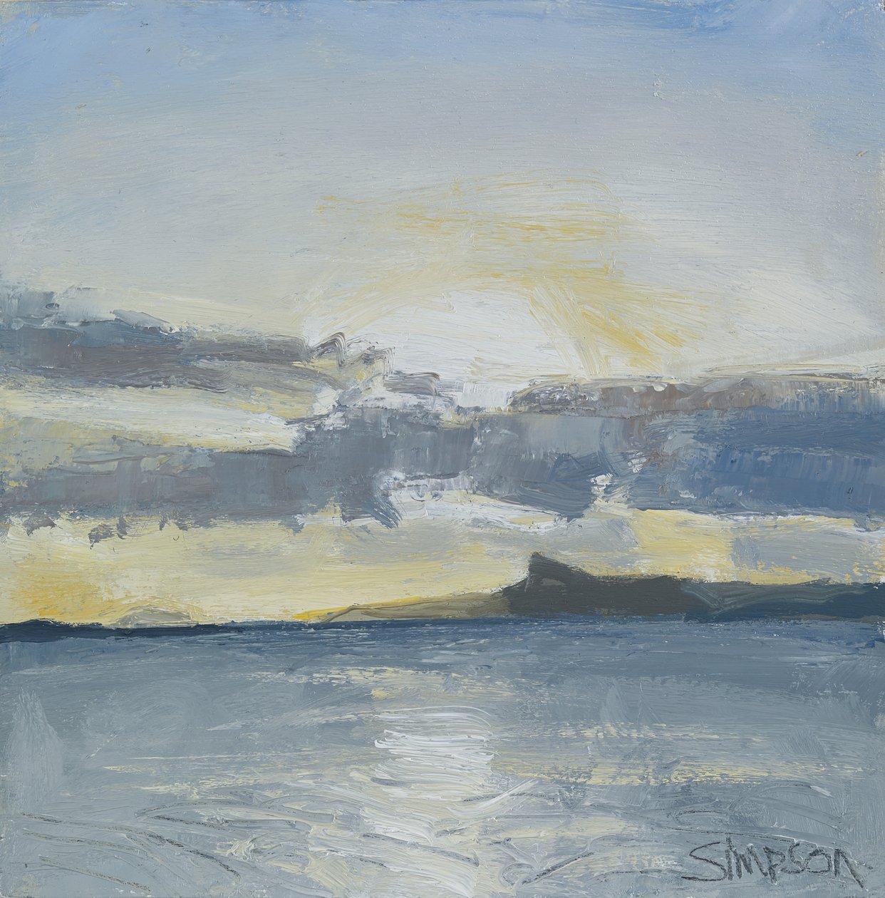 Eigg, 2013 (öljy kankaalle) tekijältä Charles Simpson