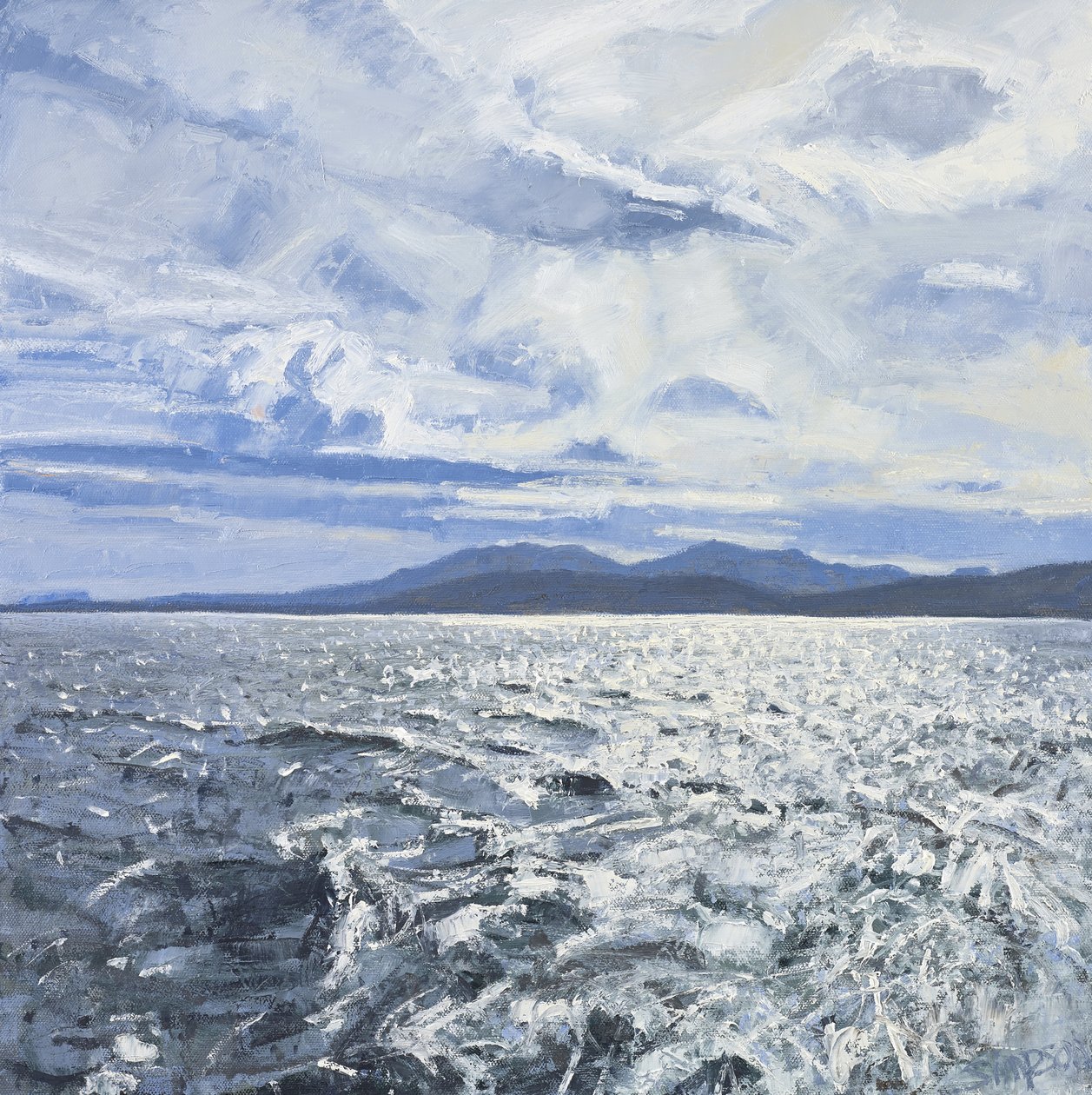 Leaving Barra, 2013 (öljy kankaalle) tekijältä Charles Simpson