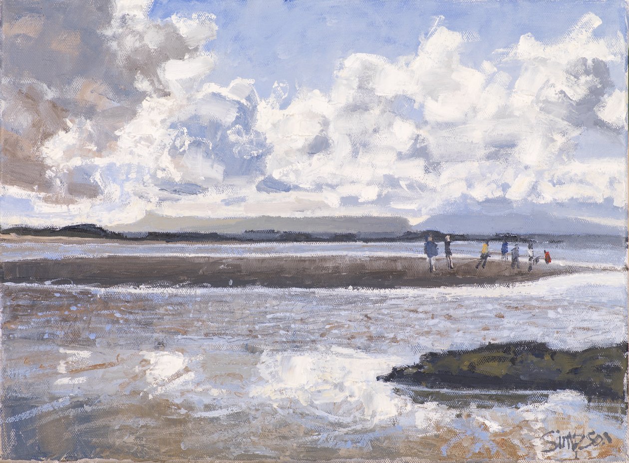 Rannalla, 2017 (öljy kankaalle) tekijältä Charles Simpson
