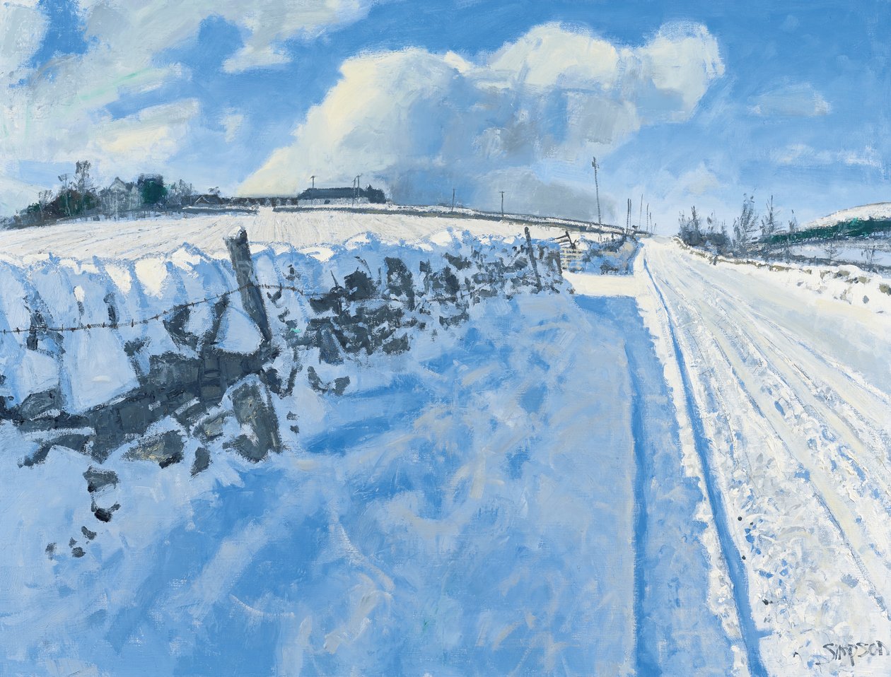 Luminen tie, 2014 (öljy kankaalle) tekijältä Charles Simpson