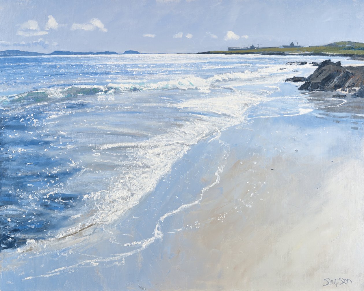 Etelä, Iona Abbey, 2013 (öljy kankaalle) tekijältä Charles Simpson