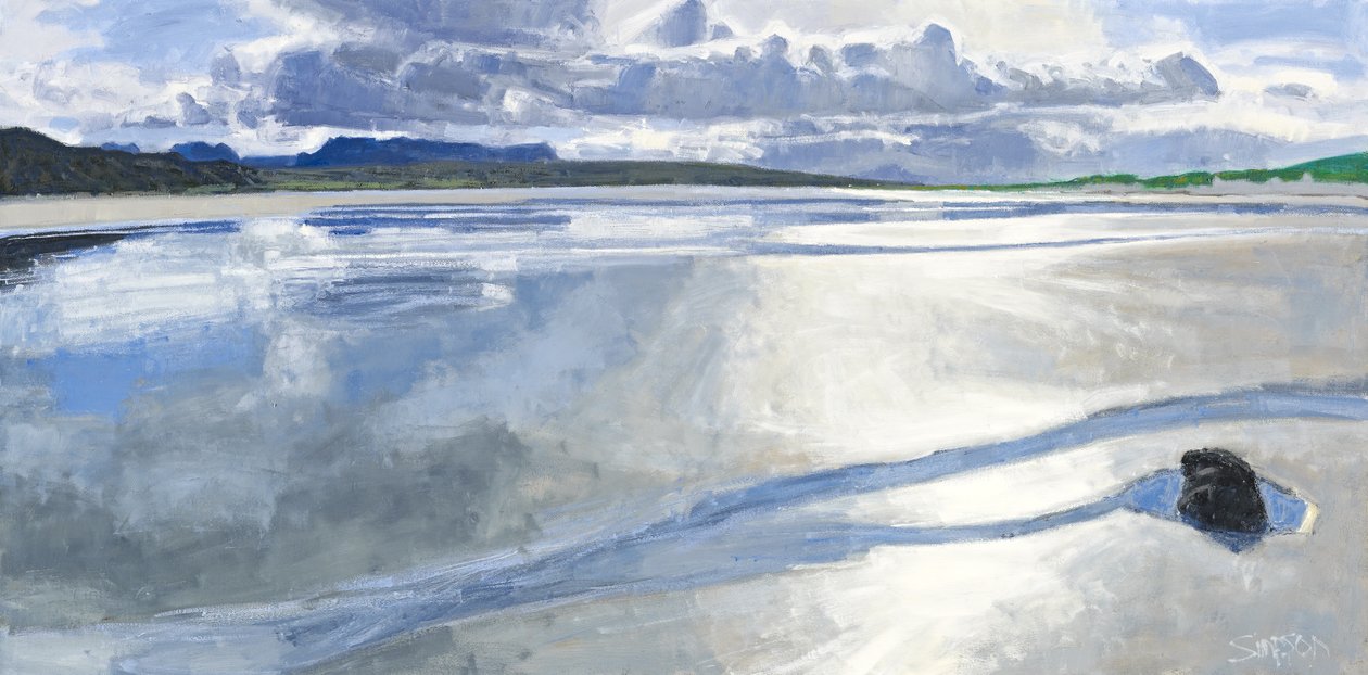 Wet Sands, Achnahaird, 2011 (öljy kankaalle) tekijältä Charles Simpson