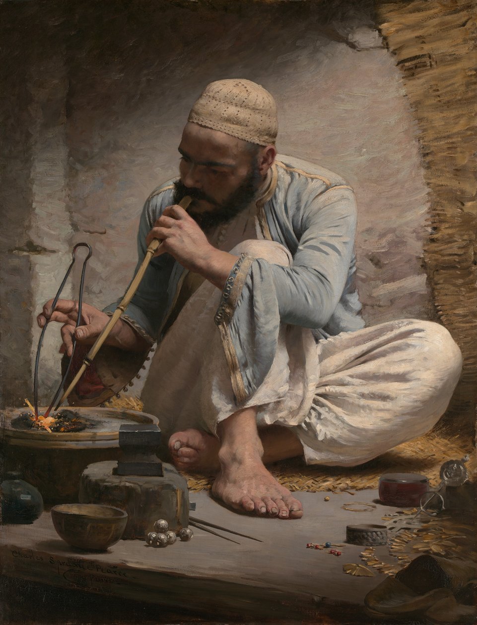 Arabi jalokivikauppias, n. 1882. tekijältä Charles Sprague Pearce