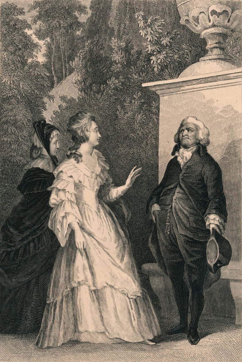Kuningatar Marie Antoinette ja Mirabeau, 1832. tekijältä Charles W. Sharpe