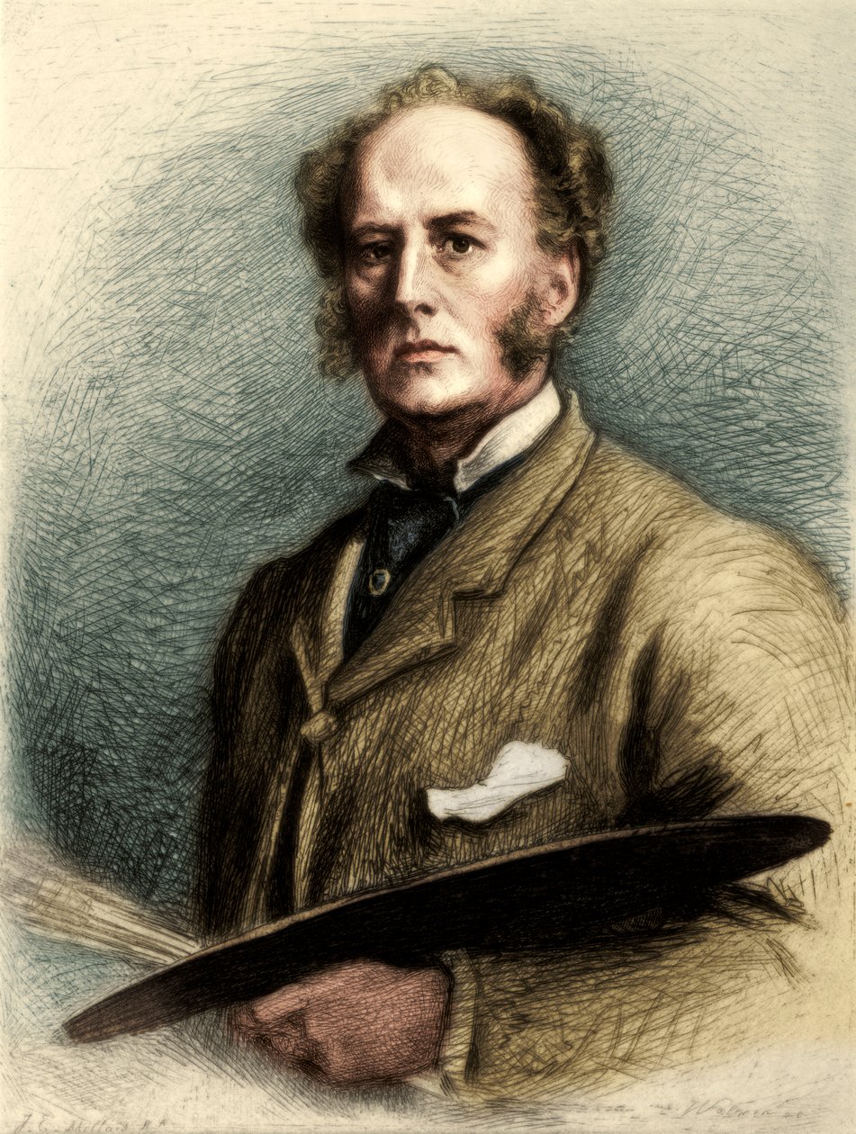 John Everett Millais, brittiläinen taiteilija, 1880-1882 tekijältä Charles Waltner